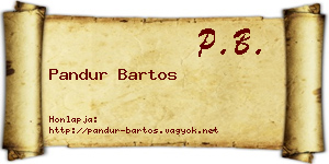 Pandur Bartos névjegykártya